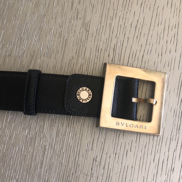Bvlgari black belt silver tone Size 44”inches main image 6